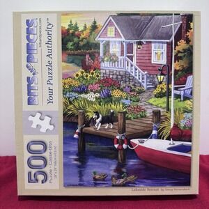 Bits and Pieces 500 Piece Puzzle Lakeside Retreat By Nancy Wernersbach COUNTED